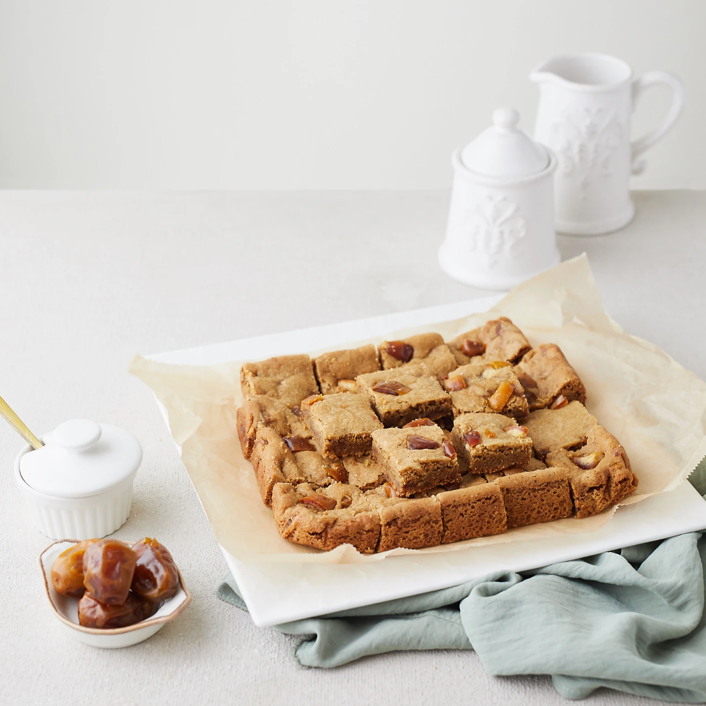 Date Blondies – soft chewy dessert made with premium dates UAE